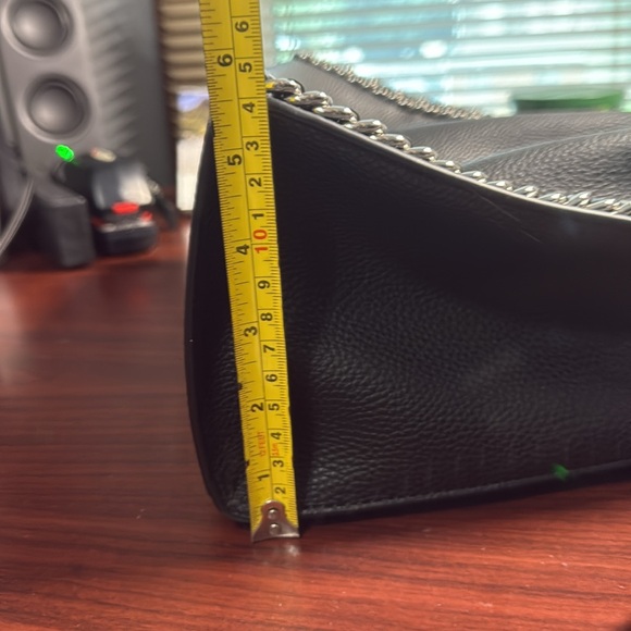 Michael Kors Black Leather Chain Tote Bag - Picture 10 of 16